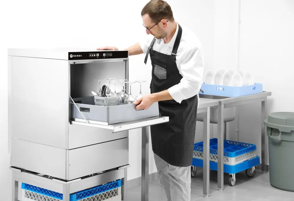 Vis Dishwasher 50x50 - electronic control, HENDI, Kitchen Line, 400V/6600W, 570x600x(H)830mm, bilde 4