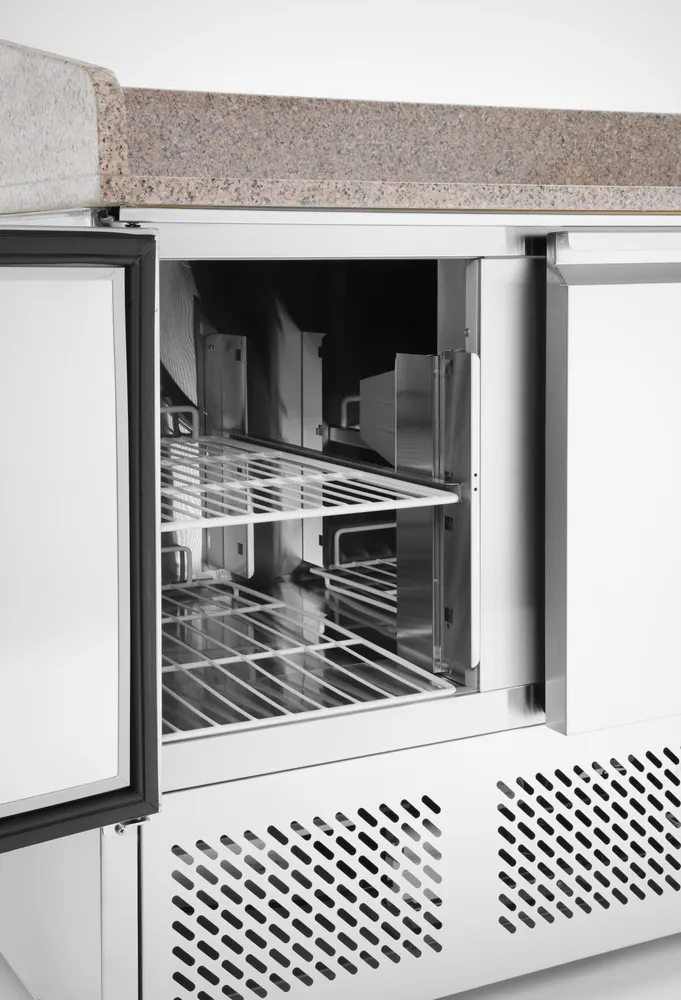 Vis Pizza cooling counter, 3 doors, Arktic, 254L, 230V/400W, 700x1400x(H)943mm, bilde 5
