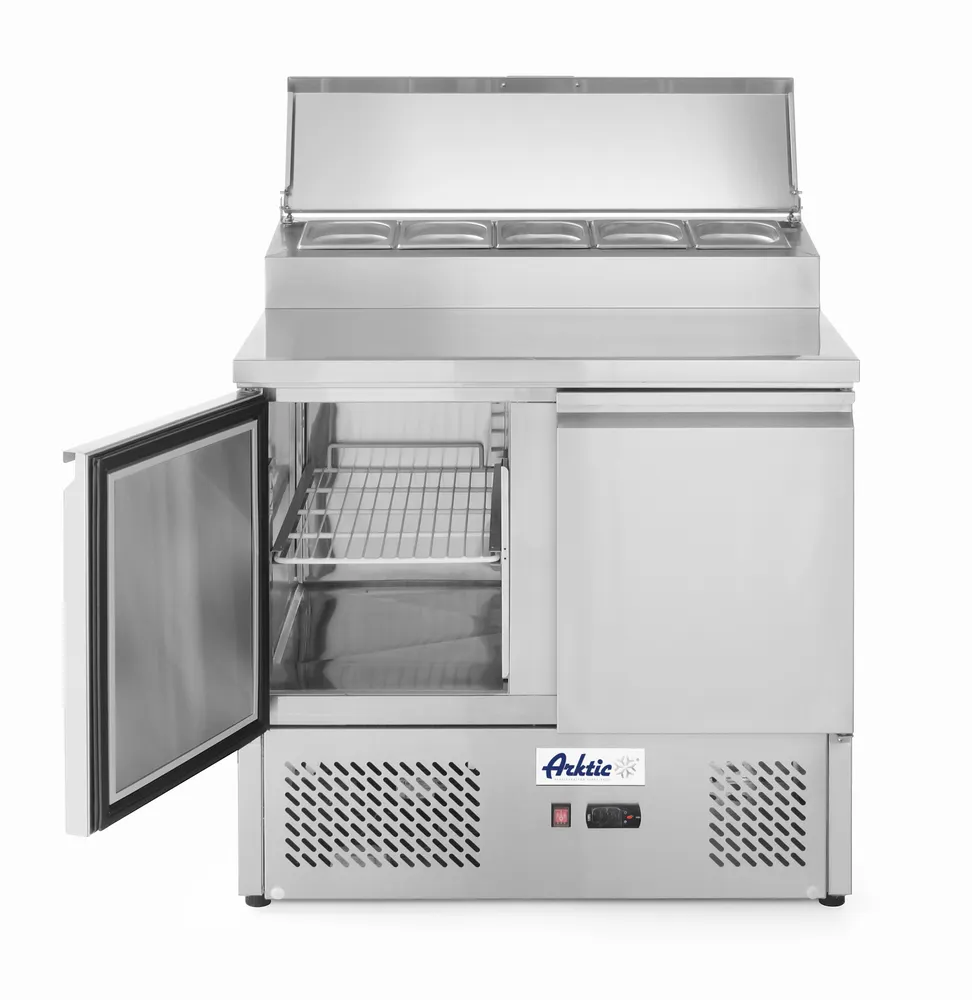 Two door salad counter with raised GN display 300L, Arktic, 169L, 230V/310W, 700x915x(H)1030mm