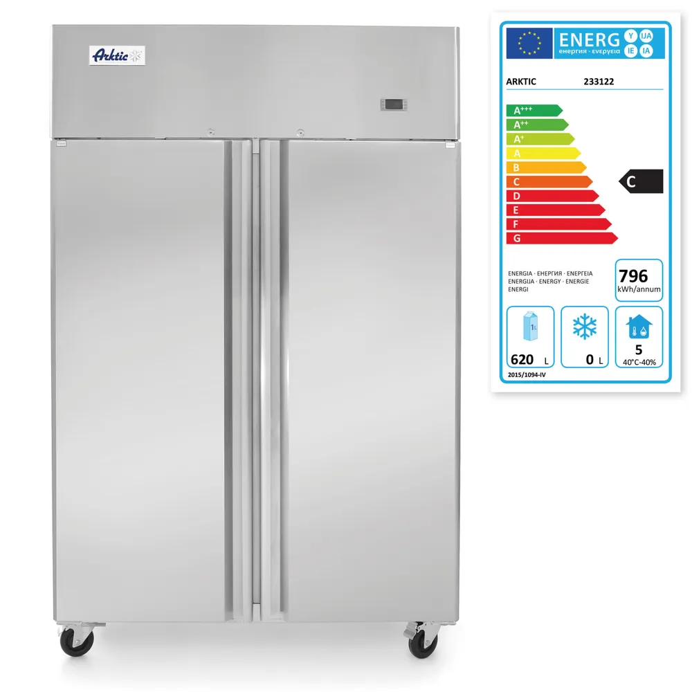 Vis Refrigerator with 2 doors 900 L, Arktic, Profi Line, 620L, 230V/450W, 745x1200x(H)1945mm, bilde 3