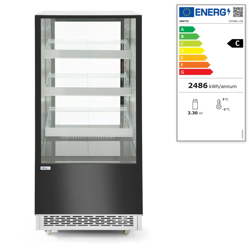 Vis Refrigerated display cabinets with 3 slanted shelves, Arktic, 230V/480W, 833x650x(H)1460mm, bilde 6