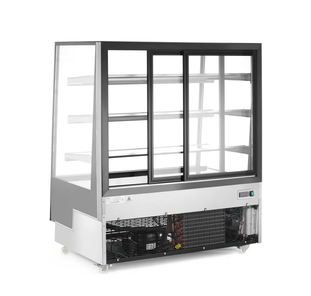 Vis Refrigerated display cabinets with 3 slanted shelves, Arktic, Black, 230V/490W, 833x1200x(H)1460mm, bilde 4