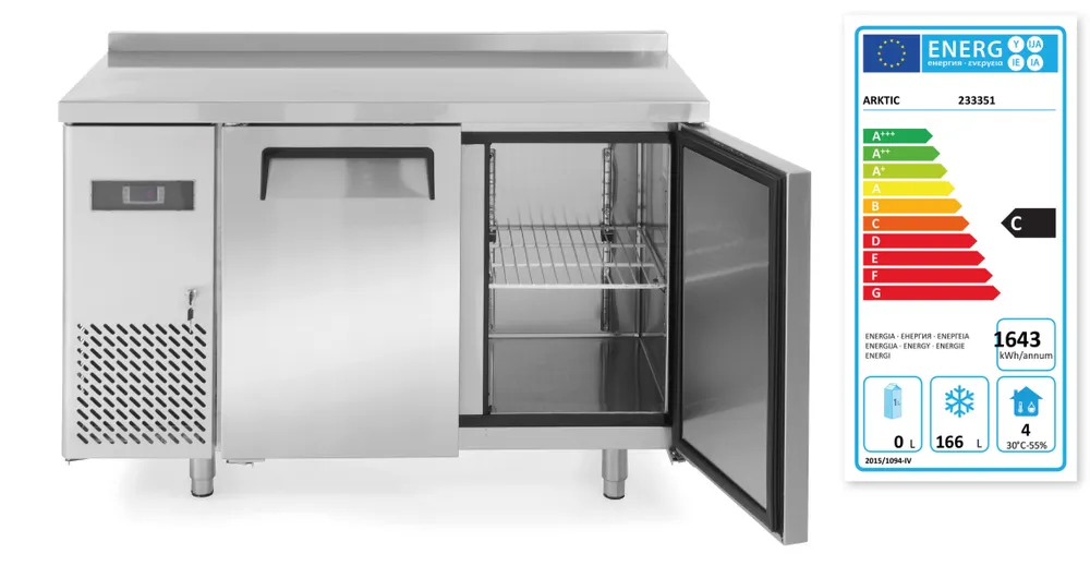 Vis Two door freezer counter Kitchen Line 220L, Arktic, Kitchen Line, 166L, 230V/550W, 600x1200x(H)840mm, bilde 2