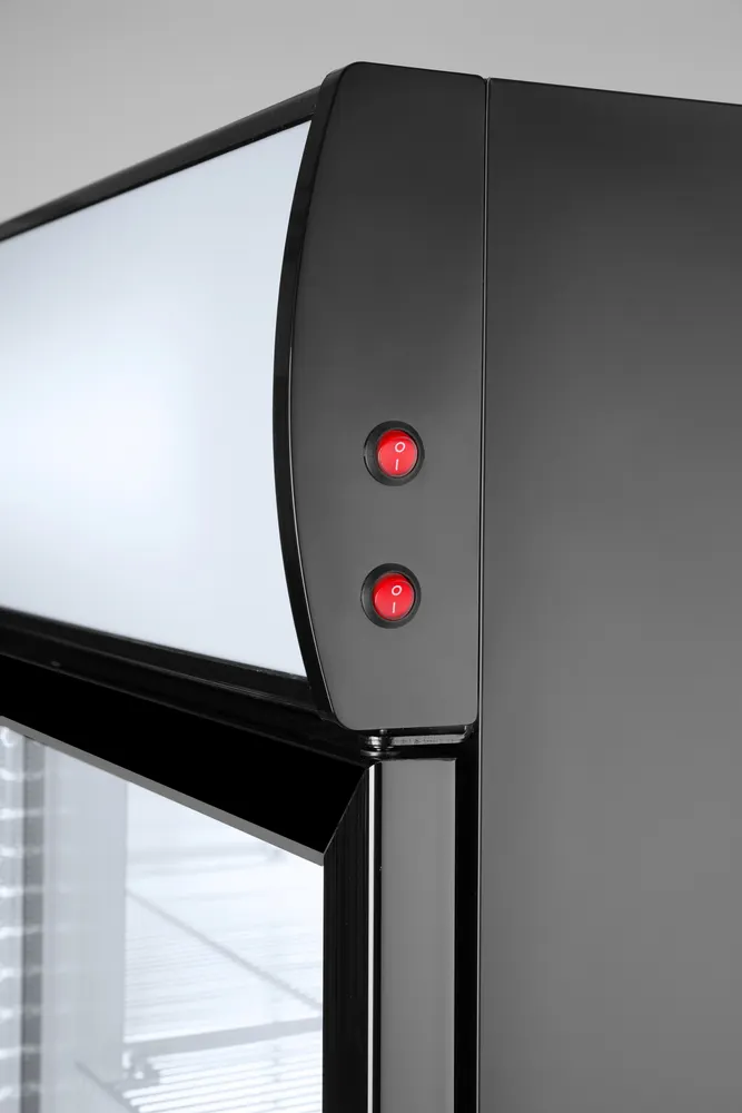 Vis Back bar refrigerator with a backlit panel, single-door, Arktic, 254L, Black, 230V/250W, 578x605x(H)1980mm, bilde 7