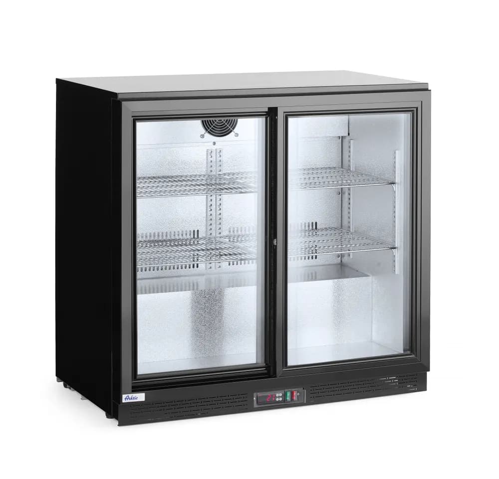 Vis Back bar refrigerator with double sliding doors, Arktic, 158L, Black, 230V/160W, 520x900x(H)870mm, bilde 2