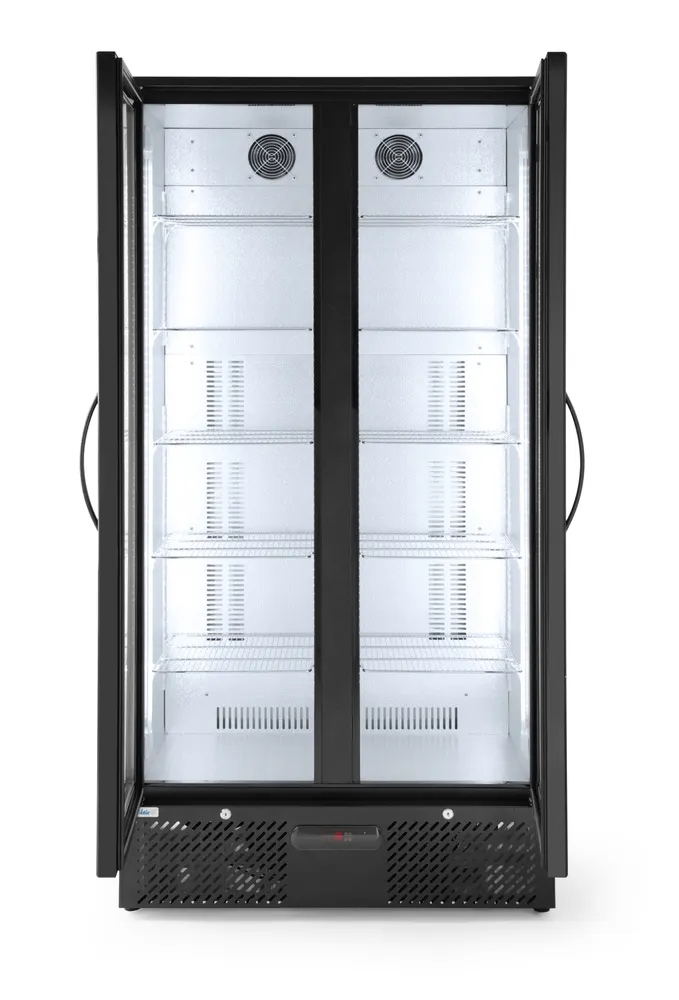 Back bar refrigerator double-door, Arktic, 384L, Black, 230V/365W, 940x635x(H)1983mm