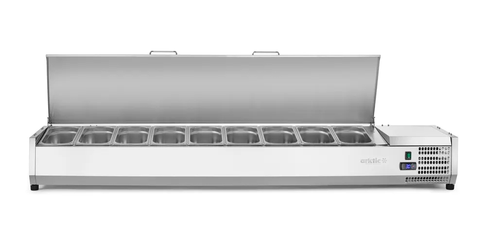 Vis Refrigerated countertop server GN 1/3, Arktic, 9x GN1/3, GN 1/3, 54L, 230V/180W, 420x2005x(H)630mm, bilde 3