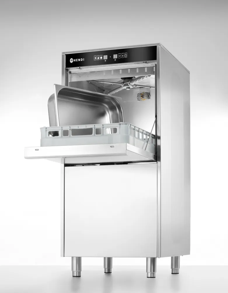Vis 50x60 dishwasher for trays and pots – electronically controlled, with detergent dosing system and drain pump, HENDI, Kitchen Line, 400V/7100W, 595x777x(H)1335mm, bilde 5
