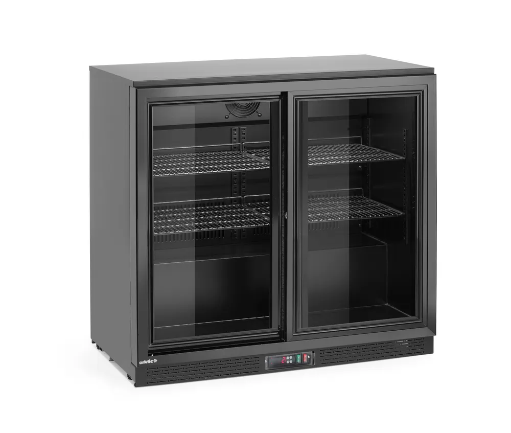 Vis Back bar refrigerator with double sliding doors, Arktic, 158L, Black, 230V/160W, 520x900x(H)870mm, bilde 2