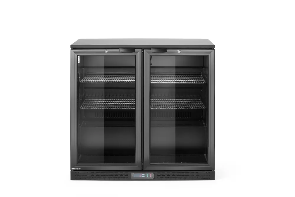 Back bar refrigerator double-door, Arktic, 158L, Black, 230V/160W, 530x900x(H)870mm