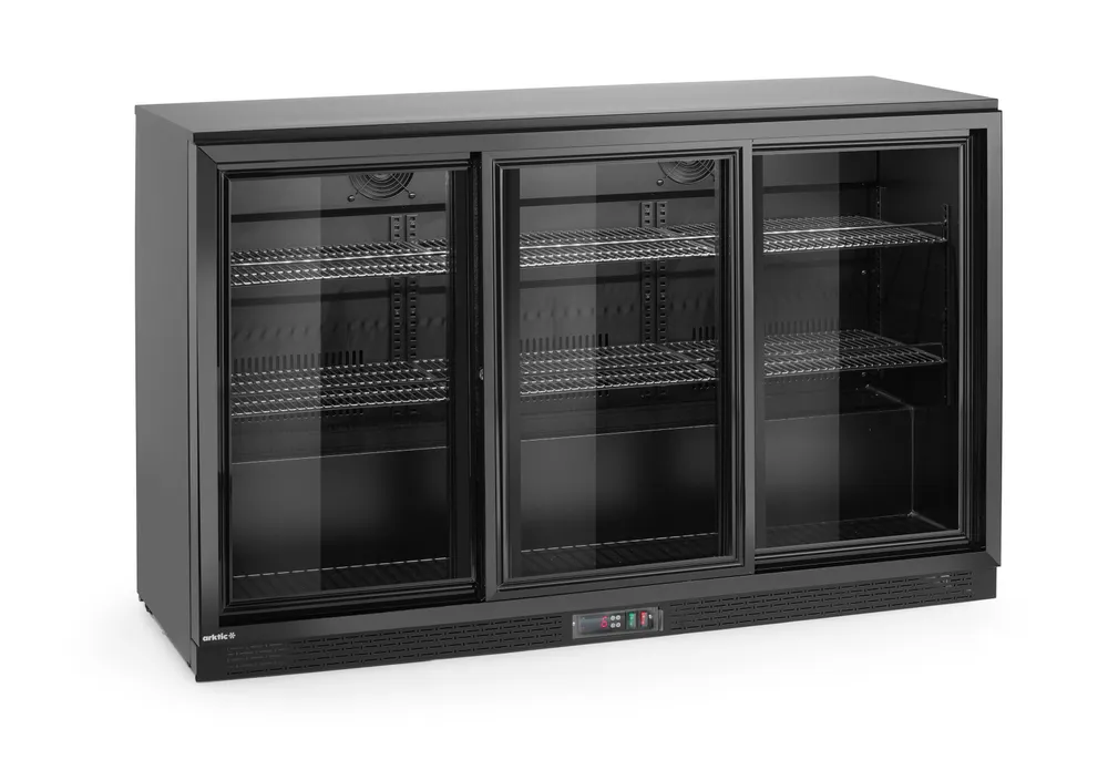 Vis Back bar refrigerator with triple sliding doors, Arktic, 254L, Black, 230V/160W, 520x1350x(H)870mm, bilde 2