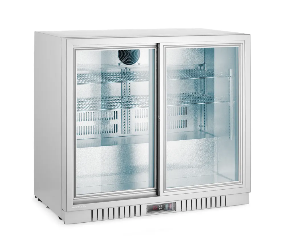 Vis Back bar refrigerator with 2 sliding doors, Arktic, 150L, Silver, 230V/175W, 900x520x(H)840mm, bilde 3