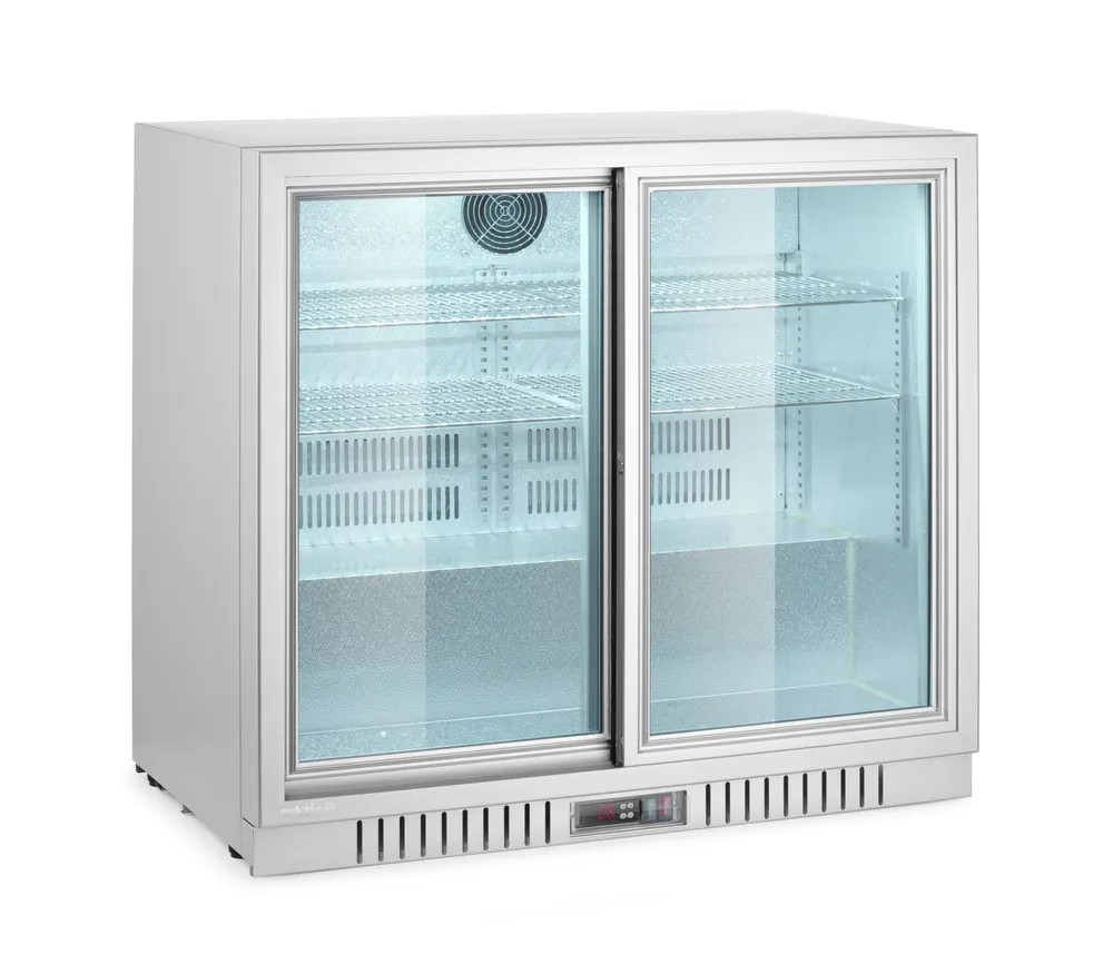 Vis Back bar refrigerator with 2 sliding doors, Arktic, 150L, Silver, 230V/175W, 900x520x(H)840mm, bilde 2