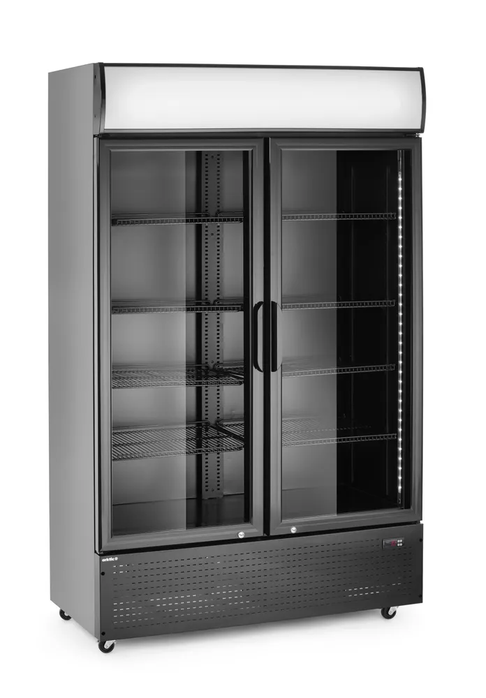 Vis Back bar refrigerator with a backlit panel, double-door, Arktic, 512L, Black, 230V/510W, 585x1120x(H)1900mm, bilde 2