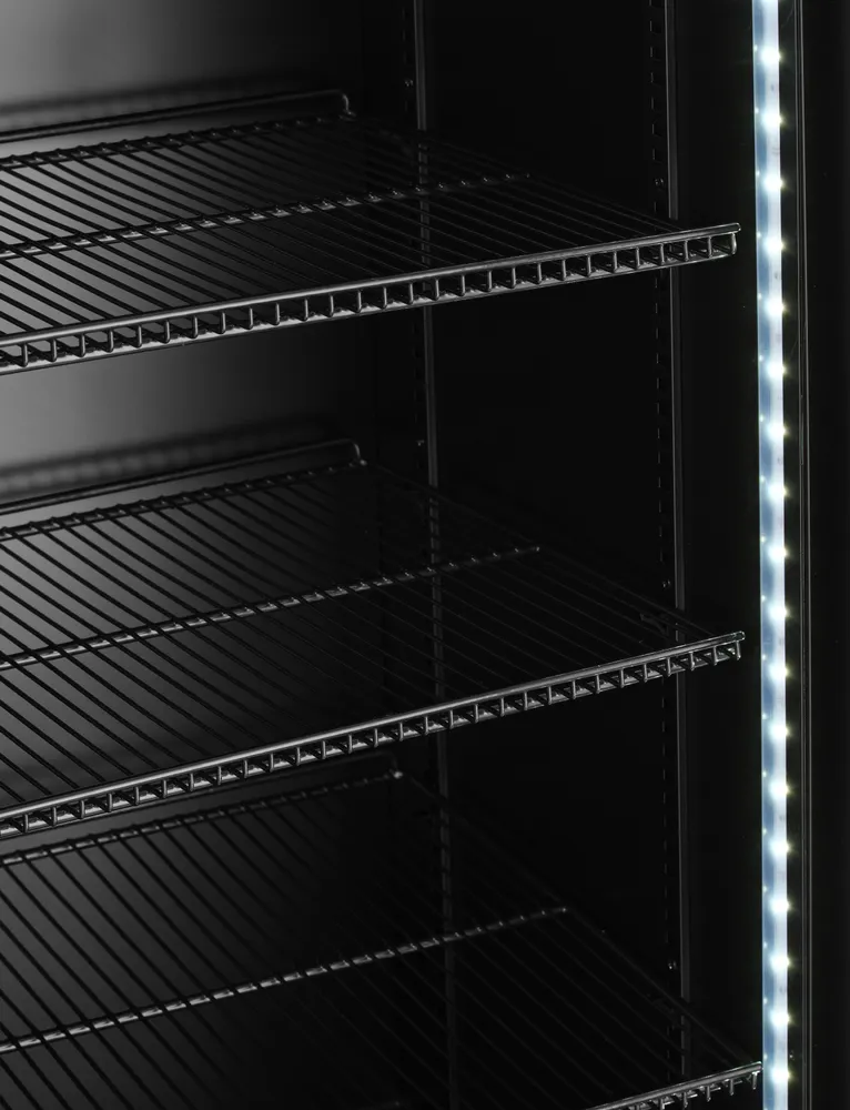 Vis Back bar refrigerator with a backlit panel, double-door, Arktic, 512L, Black, 230V/510W, 585x1120x(H)1900mm, bilde 3
