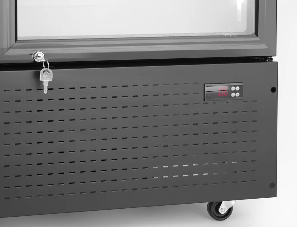 Vis Back bar refrigerator with a backlit panel, double-door, Arktic, 512L, Black, 230V/510W, 585x1120x(H)1900mm, bilde 4