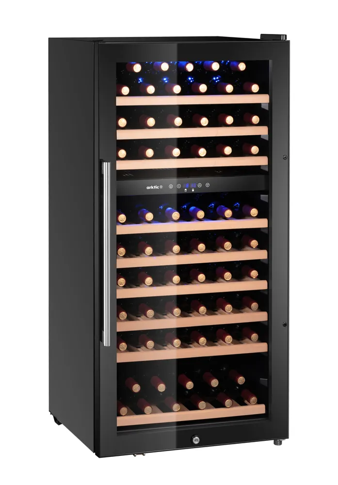 Vis Wine cooler, 2-zone, 91 bottles, Arktic, Black, 569x595x(H)1215mm, bilde 2