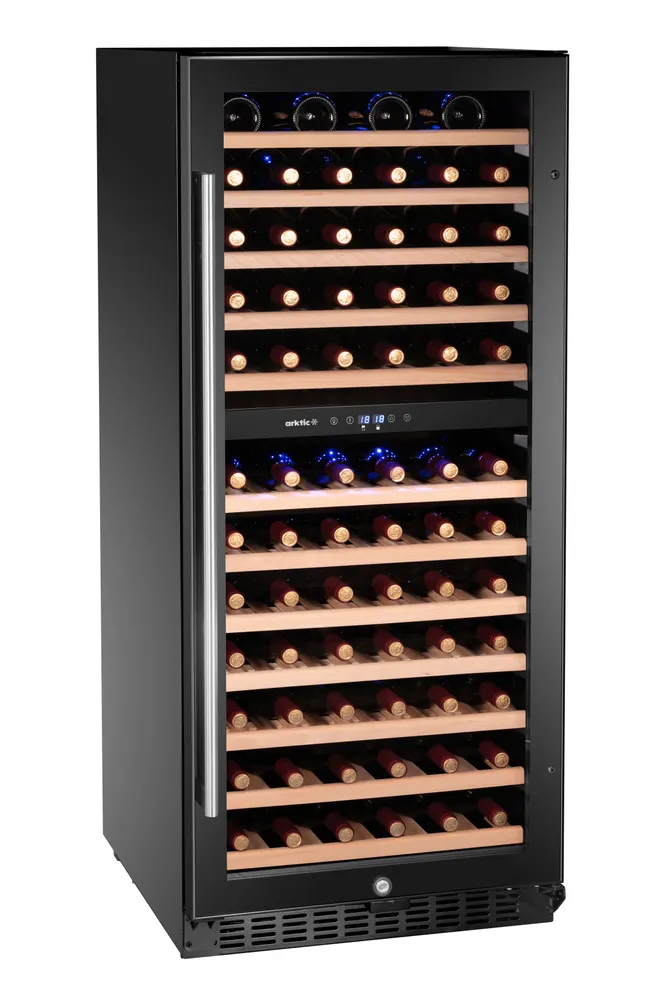 Vis Wine cooler, 2-zone, 124 bottles, Arktic, Black, 569x595x(H)1397mm, bilde 2