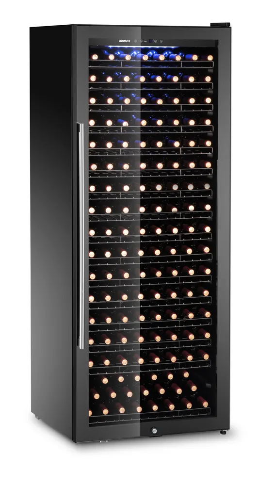 Vis Wine cooler, 1-zone, 224 bottles, Arktic, Black, 690x700x(H)1834mm, bilde 2