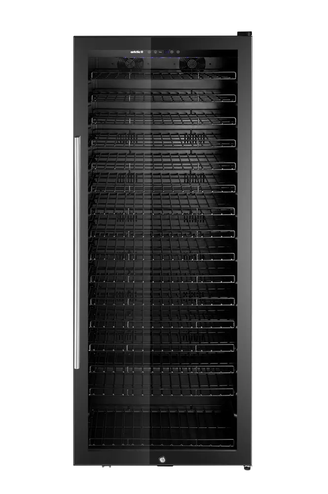 Wine cooler, 1-zone, 224 bottles, Arktic, Black, 690x700x(H)1834mm