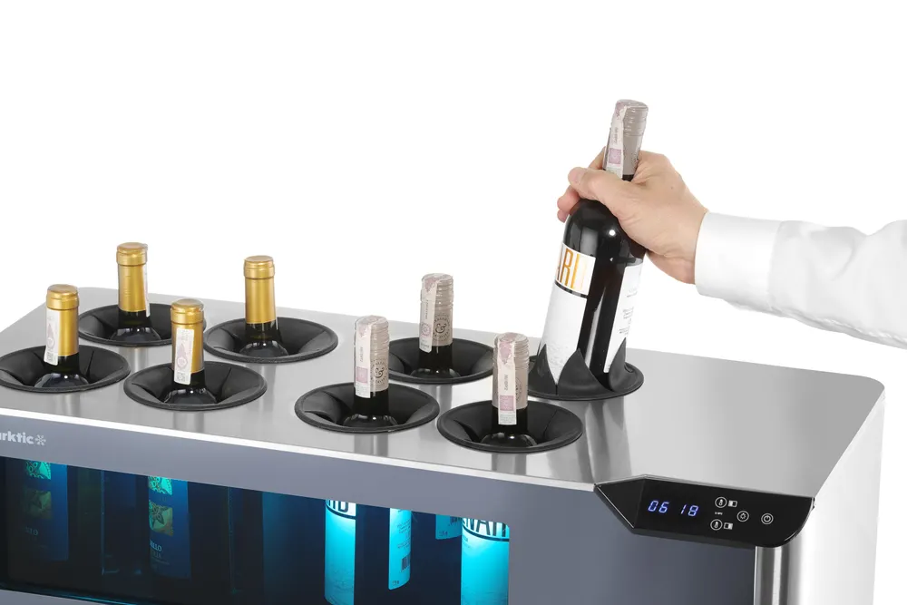 Vis Countertop wine cooler, 2-zone Cellar, Arktic, Black, 230V/60W, 350x800x(H)293mm, bilde 3