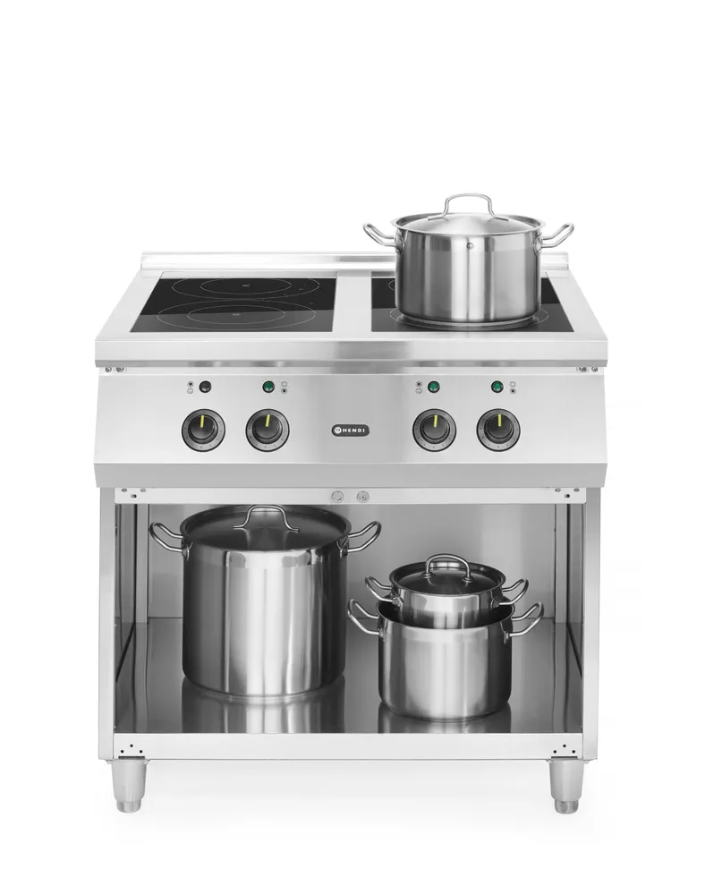 Vis Induction stove, 4 hobs, HENDI, Open storage area, 400V/17000W, 800x720x(H)854mm, bilde 4