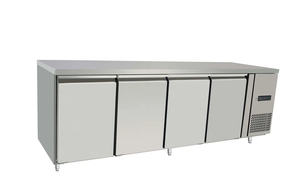 Vis Refrigerated counter, 4 doors, Arktic, Profi Line, With backsplash, 450L, 230V/400W, 700x2230x(H)839mm, bilde 2