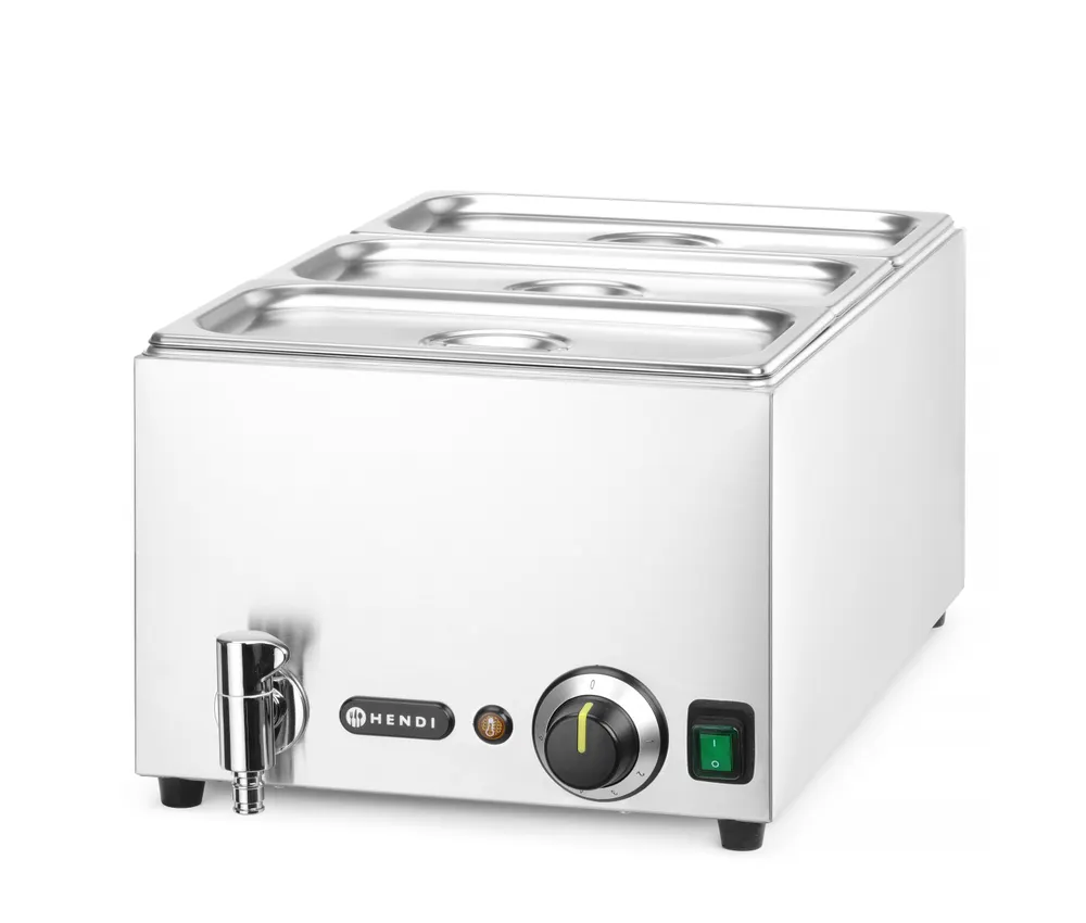 Vis Bain-marie set with drain tap Ranger, HENDI, GN (H)150mm, GN 1/1, 230V/1000W, 605x332x(H)242mm, bilde 3