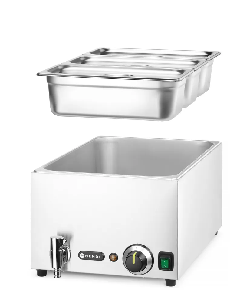 Vis Bain-marie set with drain tap Ranger, HENDI, GN (H)150mm, GN 1/1, 230V/1000W, 605x332x(H)242mm, bilde 5