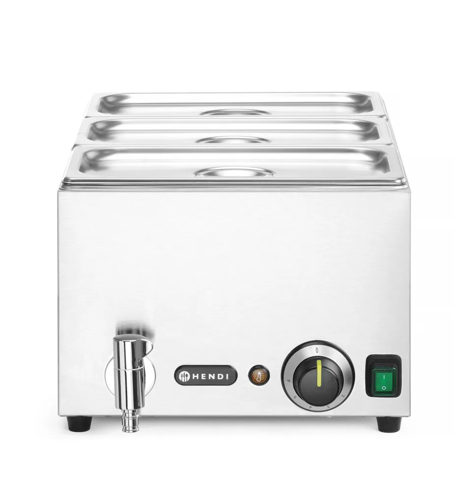 Bain-marie set with drain tap Ranger, HENDI, GN (H)150mm, GN 1/1, 230V/1000W, 605x332x(H)242mm