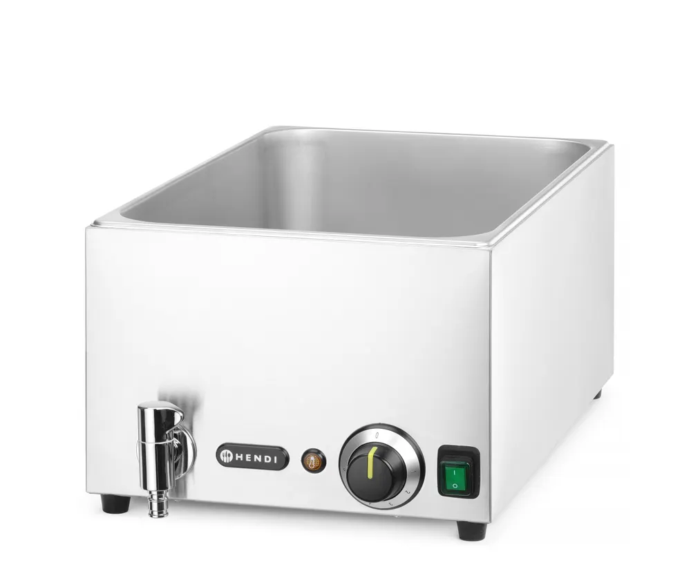Vis Bain-marie with drain tap Ranger, HENDI, For GN containers: max. height 150 mm, GN 1/1, 220-240V/1000W, 576x334x(H)241mm, bilde 2