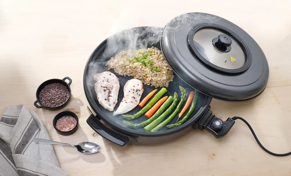 Vis Party pan, HENDI, inner pan 400x(H)50mm, 230V/1400W, ⌀400x(H)190mm, bilde 2