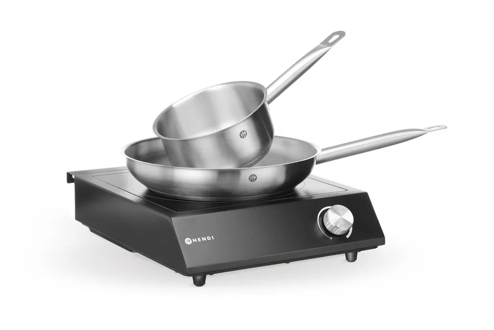Vis Set: Induction cooker 3500W + saucepan + frying pan, HENDI, Black, 230V/3500W, 320x395x(H)95mm, bilde 8