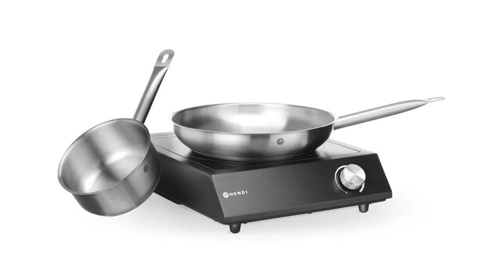 Vis Set: Induction cooker 3500W + saucepan + frying pan, HENDI, Black, 230V/3500W, 320x395x(H)95mm, bilde 9