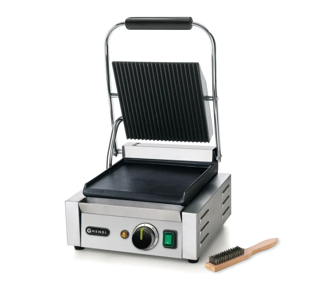 Vis Contact grill – single version, HENDI, ribbed top and smooth bottom, 230V/1800W, 310x375x(H)216mm, bilde 6