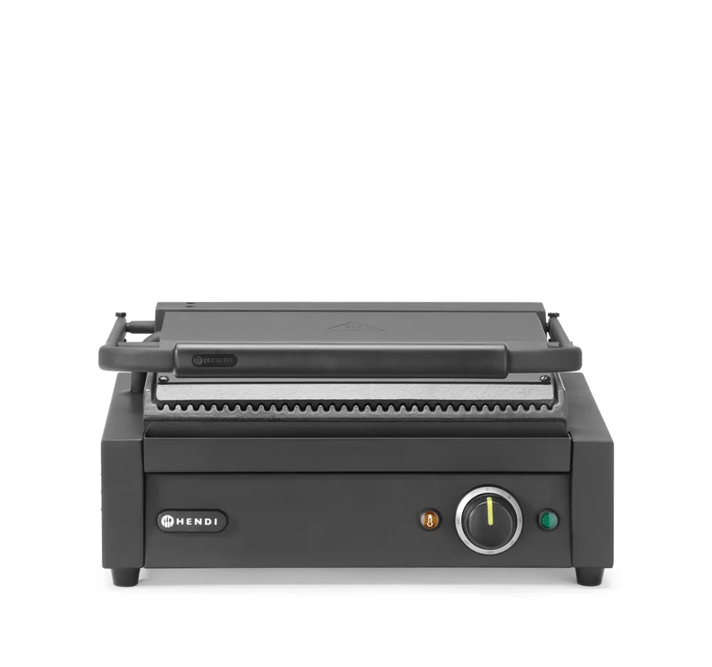 Contact grill Panini, HENDI, Black, 220-240V/2200W, 430x375x(H)216mm