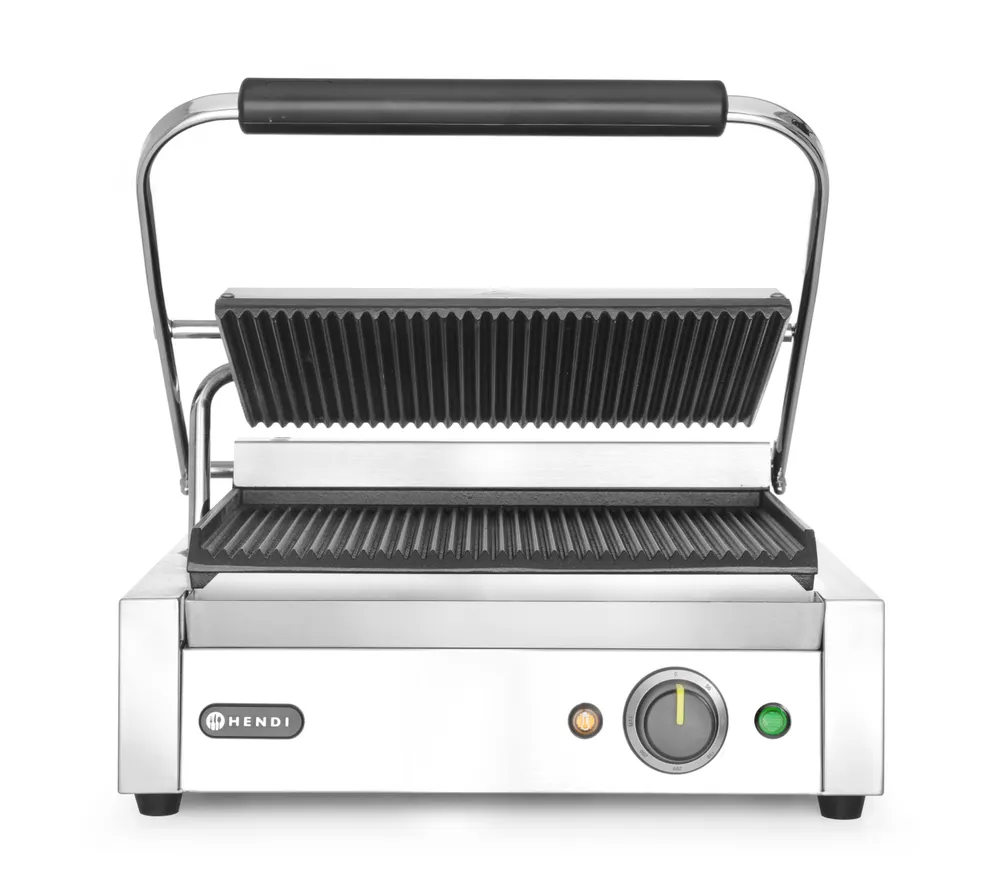 Contact grill Panini, HENDI, Silver, 220-240V/2200W, 430x375x(H)216mm