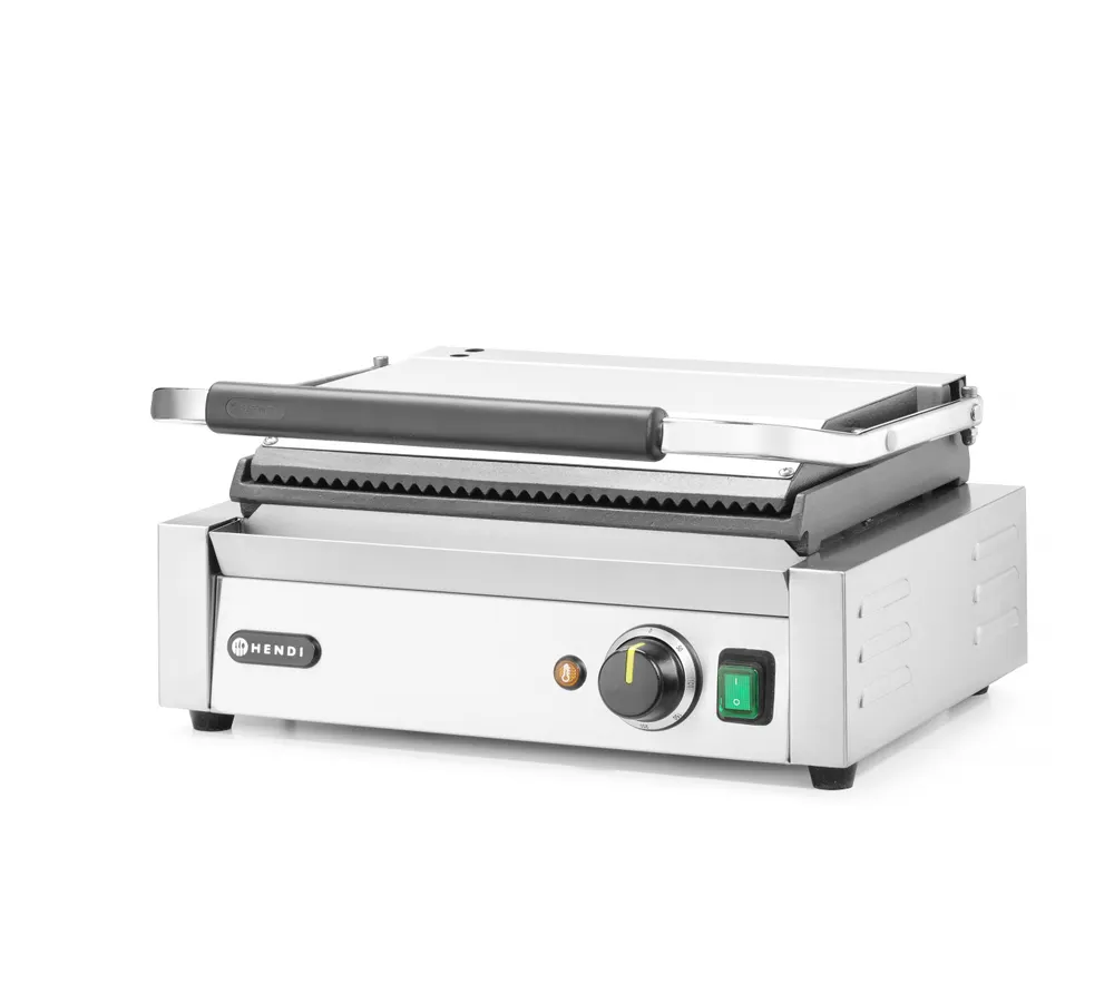 Vis Contact grill Panini, HENDI, ribbed top and smooth bottom, 230V/2200W, 430x375x(H)216mm, bilde 4