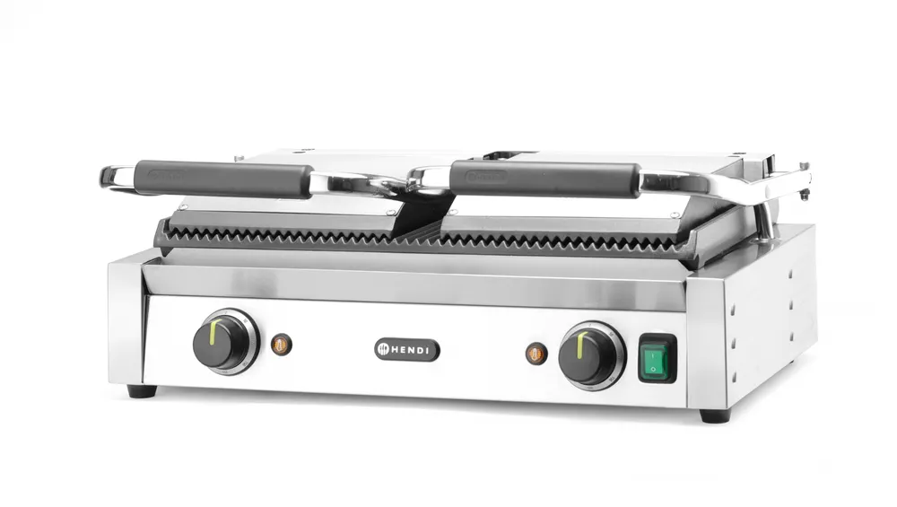 Vis Contact grill, double grill, HENDI, ribbed top and bottom, 230V/3600W, 570x375x(H)216mm, bilde 6