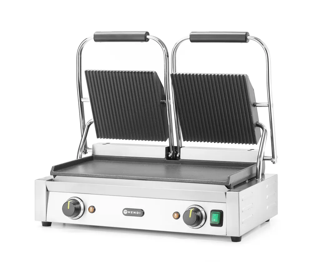 Vis Contact grill - double version, HENDI, ribbed top and smooth bottom, 230V/3600W, 570x375x(H)216mm, bilde 2