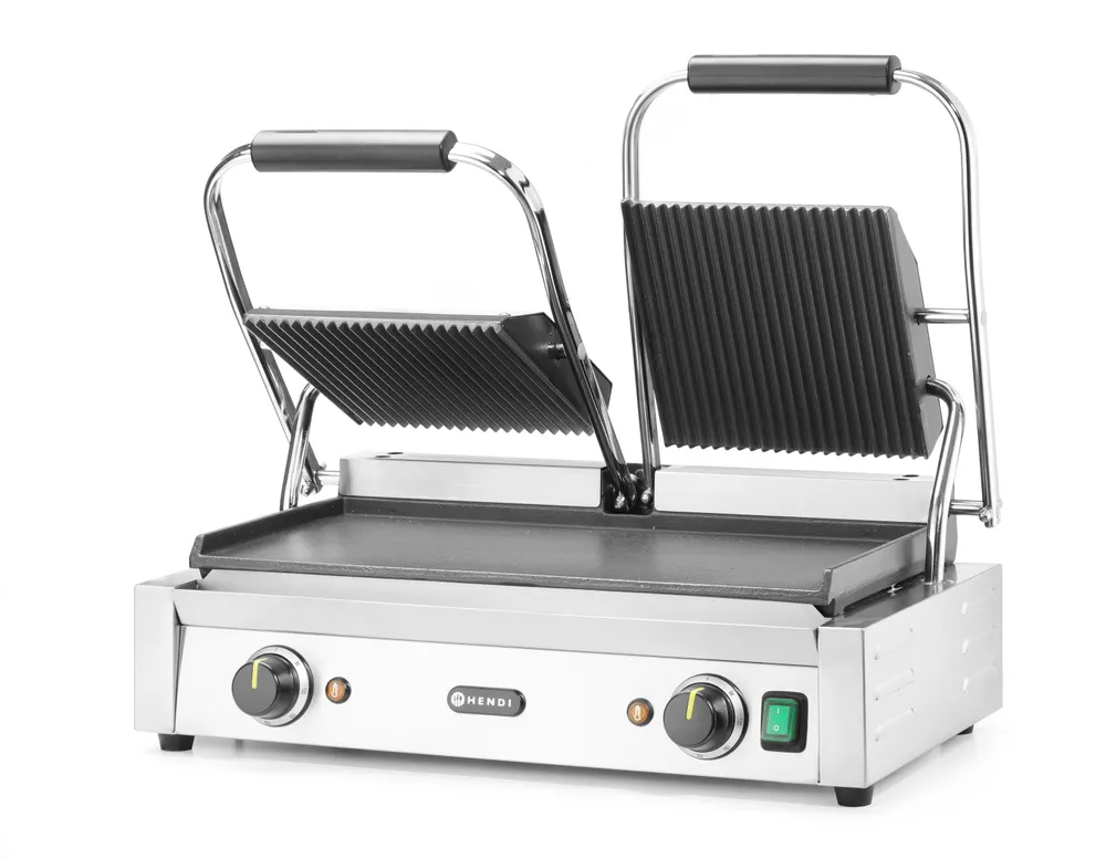Vis Contact grill - double version, HENDI, ribbed top and smooth bottom, 230V/3600W, 570x375x(H)216mm, bilde 3