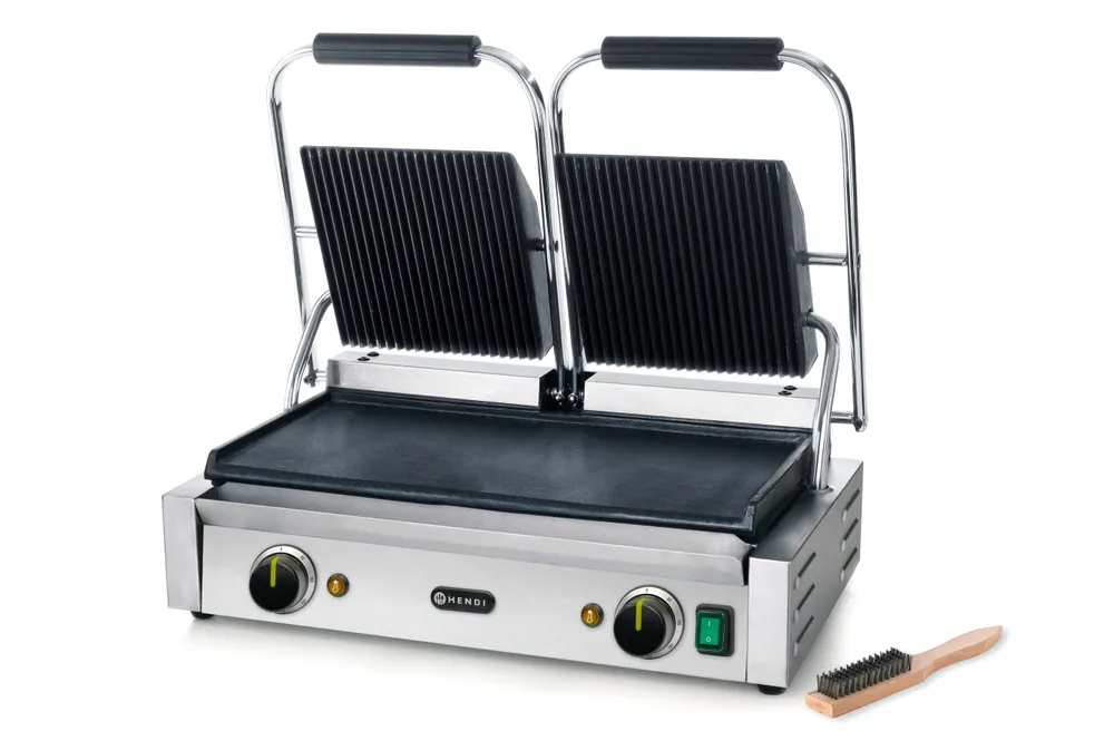 Vis Contact grill - double version, HENDI, ribbed top and smooth bottom, 230V/3600W, 570x375x(H)216mm, bilde 6