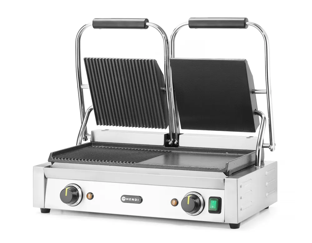 Vis Contact grill - double version, HENDI, half smooth, half ribbed, 230V/3600W, 570x375x(H)216mm, bilde 2