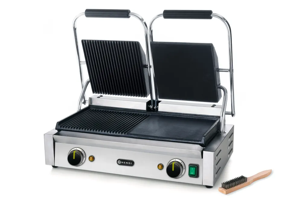 Vis Contact grill - double version, HENDI, half smooth, half ribbed, 230V/3600W, 570x375x(H)216mm, bilde 6