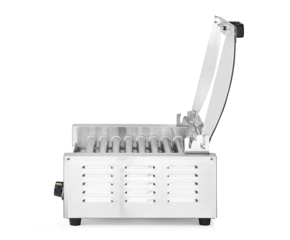 Vis Sausage rolling grill, 1-zone with energy-saving cover, HENDI, 9 rollers, 230V/790W, 566x450x(H)259mm, bilde 5