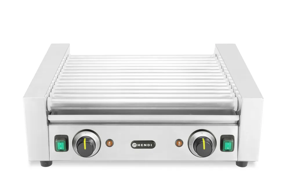 Sausage rolling grill, 2 zones, HENDI, 14 rollers, 230V/1230W, 566x640x(H)192mm