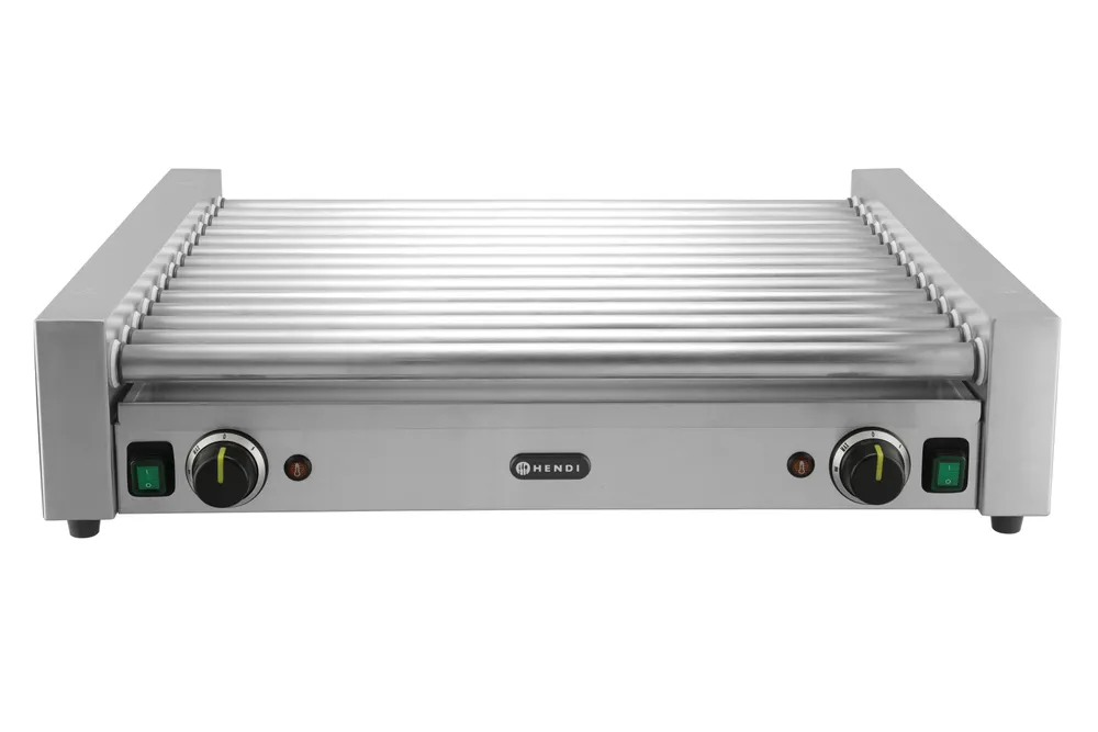 Vis Sausage rolling grill XL - 2 zones, HENDI, 14 rollers, Silver, 230V/2000W, 732x590x(H)168mm, Rectangular, bilde 3