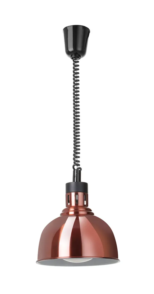 Rise and fall heat lamp, dome-shaped, HENDI, Copper, 230V/250W, ⌀250x(H)207mm