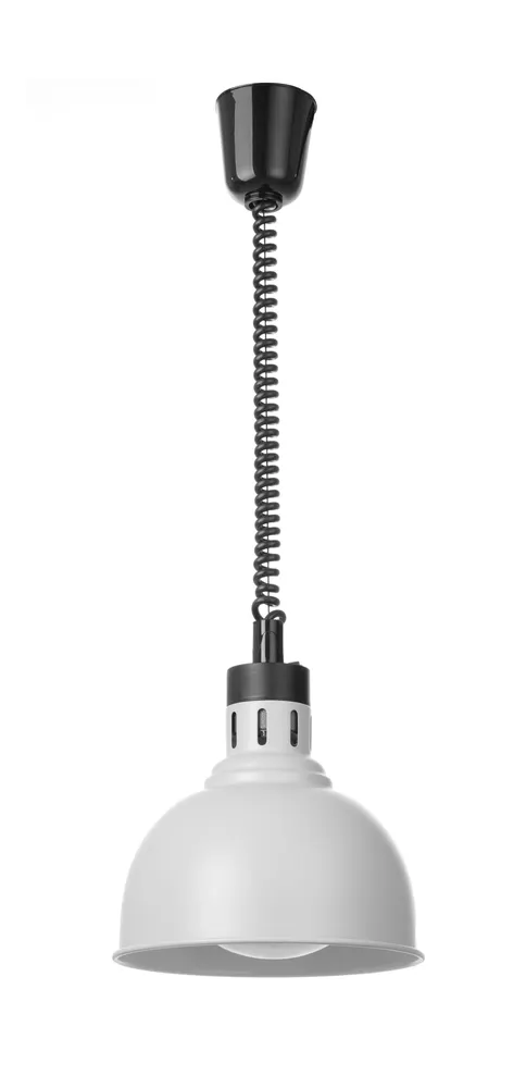 Rise and fall heat lamp, dome-shaped, HENDI, White, 230V/250W, ⌀250x(H)207mm