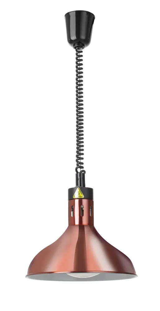 Rise and fall heat lamp, bell-shaped, HENDI, Copper, 230V/250W, ⌀295x(H)207mm